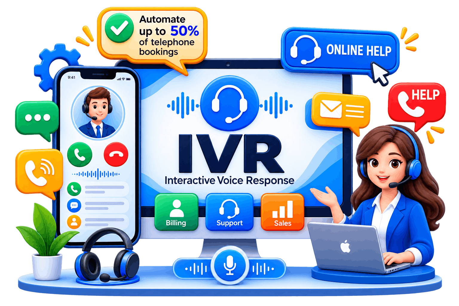 TenxTel IVR greeting and menu